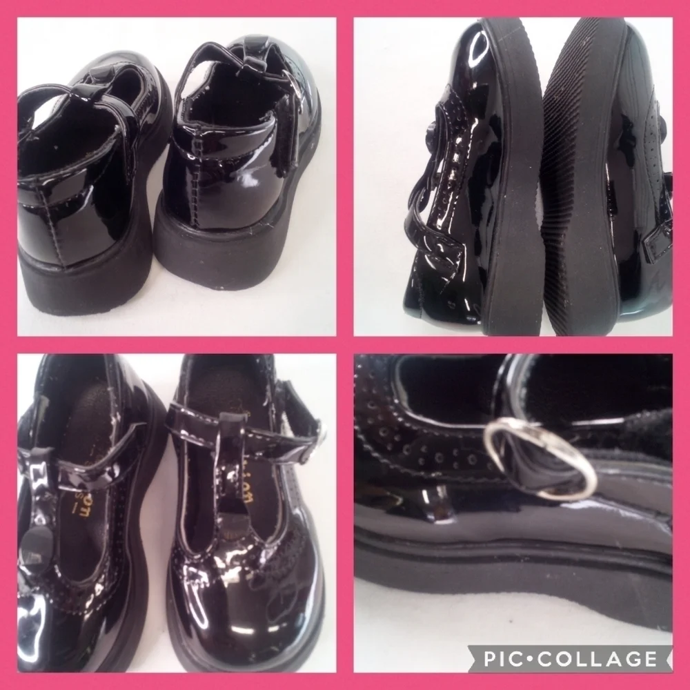 Black little girl patent leather shoes